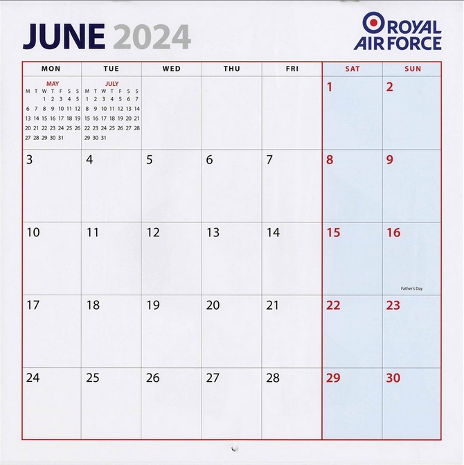 Official RAF 2024 Calendar