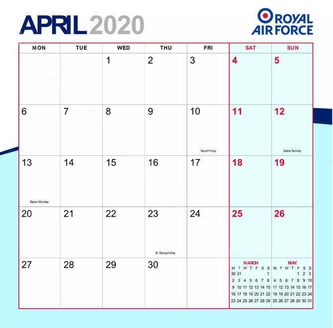 Official RAF 2020 Calendar