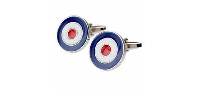 RAF Silver Plated Roundel Cufflinks