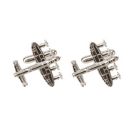 Lancaster Bomber Silver Plated Cufflinks