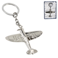 RAF Spitfire Silver Plated Keyring