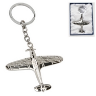 RAF Hurricane Silver Plated Keyring