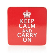 Keep Calm and Carry On Retro Drinks Coasters (Pack of 4)