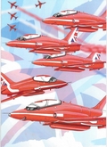RAF Red Arrows Greetings Card