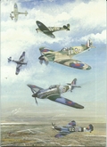 Lancaster And Spitfire Greetings Cards (2 cards)