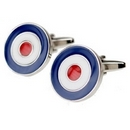 RAF Silver Plated Roundel Cufflinks